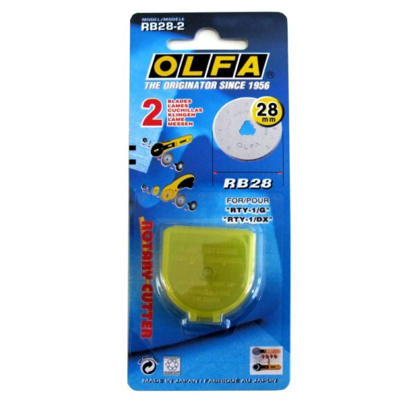 OLFA 28mm Replacement Blades 2 Pack + Safety Case